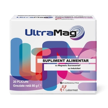 Ultramag magneziu sucrosomial cu absorbtie rapida, 20 plicuri, labormed