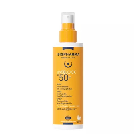 UVEBLOCK SPF 50+ Spray - Protecție Solară pentru Piele Sensibilă
