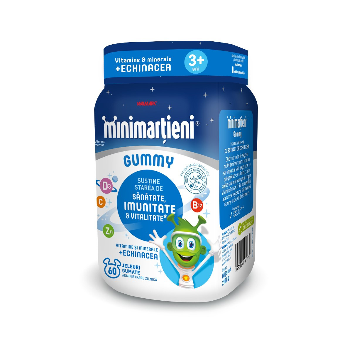 Walmark Minimartieni jeleuri cu echinacea si vitamine pentru copii, 60 jeleuri
