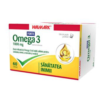 Walmark Omega 3 Forte 1000 mg ulei de peste cu vitamina E, 60 capsule