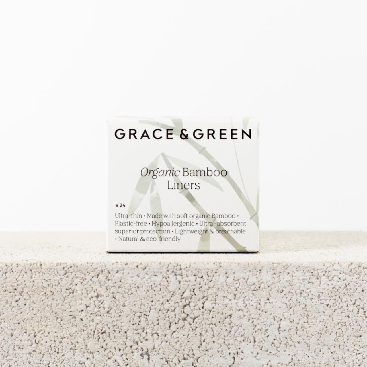 Absorbante zilnice 100% bumbac, 24 bucati, grace & green