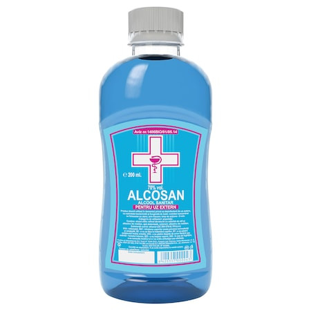Alcool sanitar 70%, 200 ml, alcosan