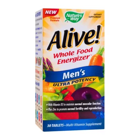 Alive once daily mens ultra potency natures way, 30 tablete, secom