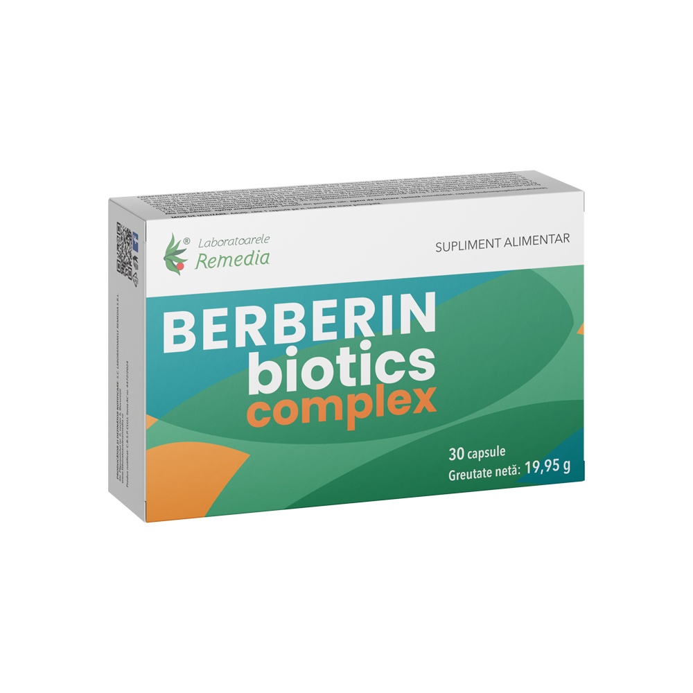 Berberin Biotics Complex, 30 capsule, Laboratoarele Remedia