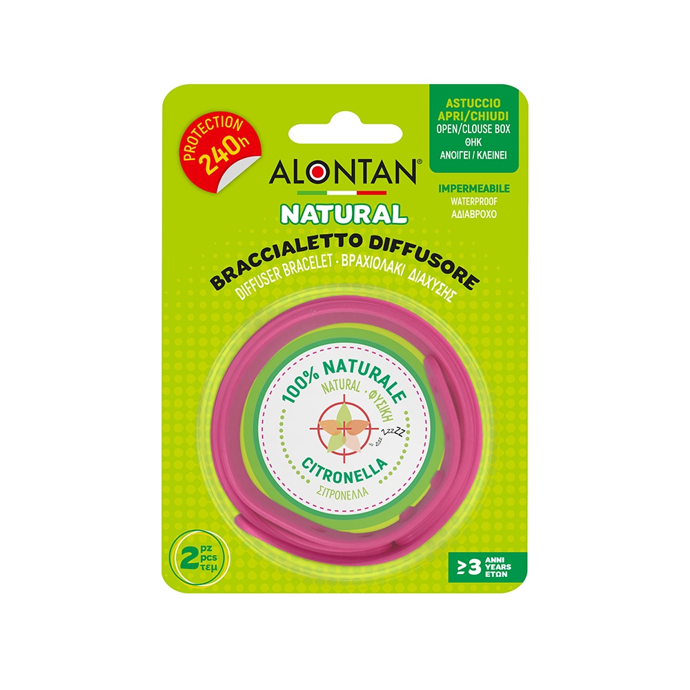 Bratara reglabila impotriva tantarilor alontan natural, 2 bucati