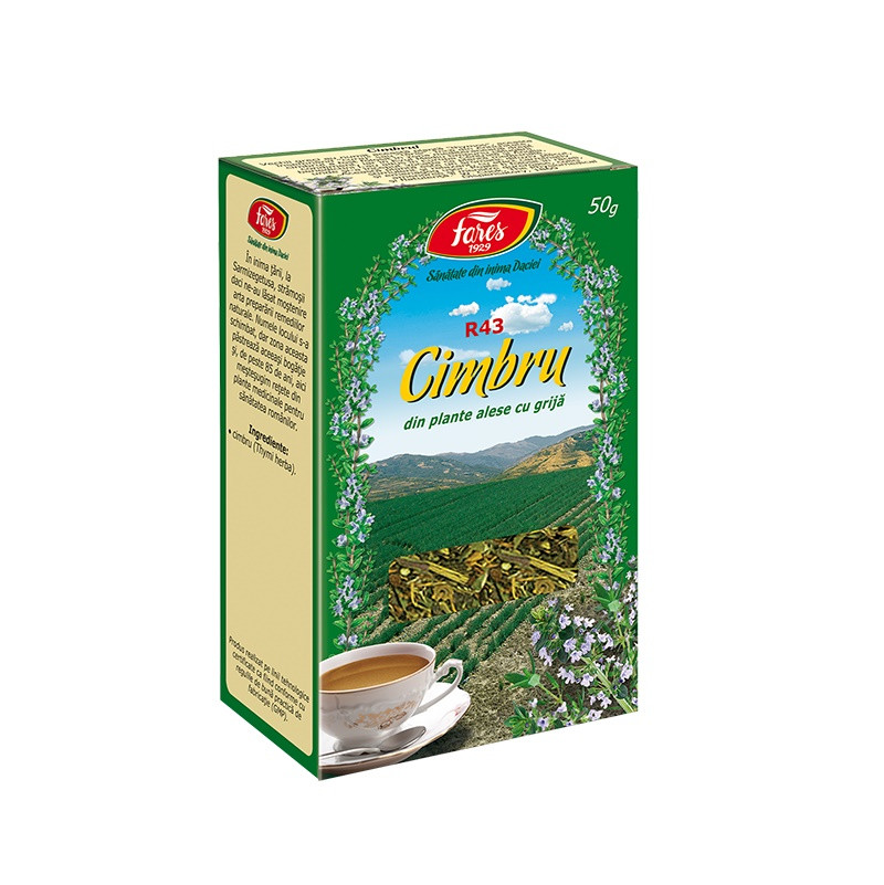 Ceai Cimbru Fares 50g - Suport Respirator și Digestiv Natural