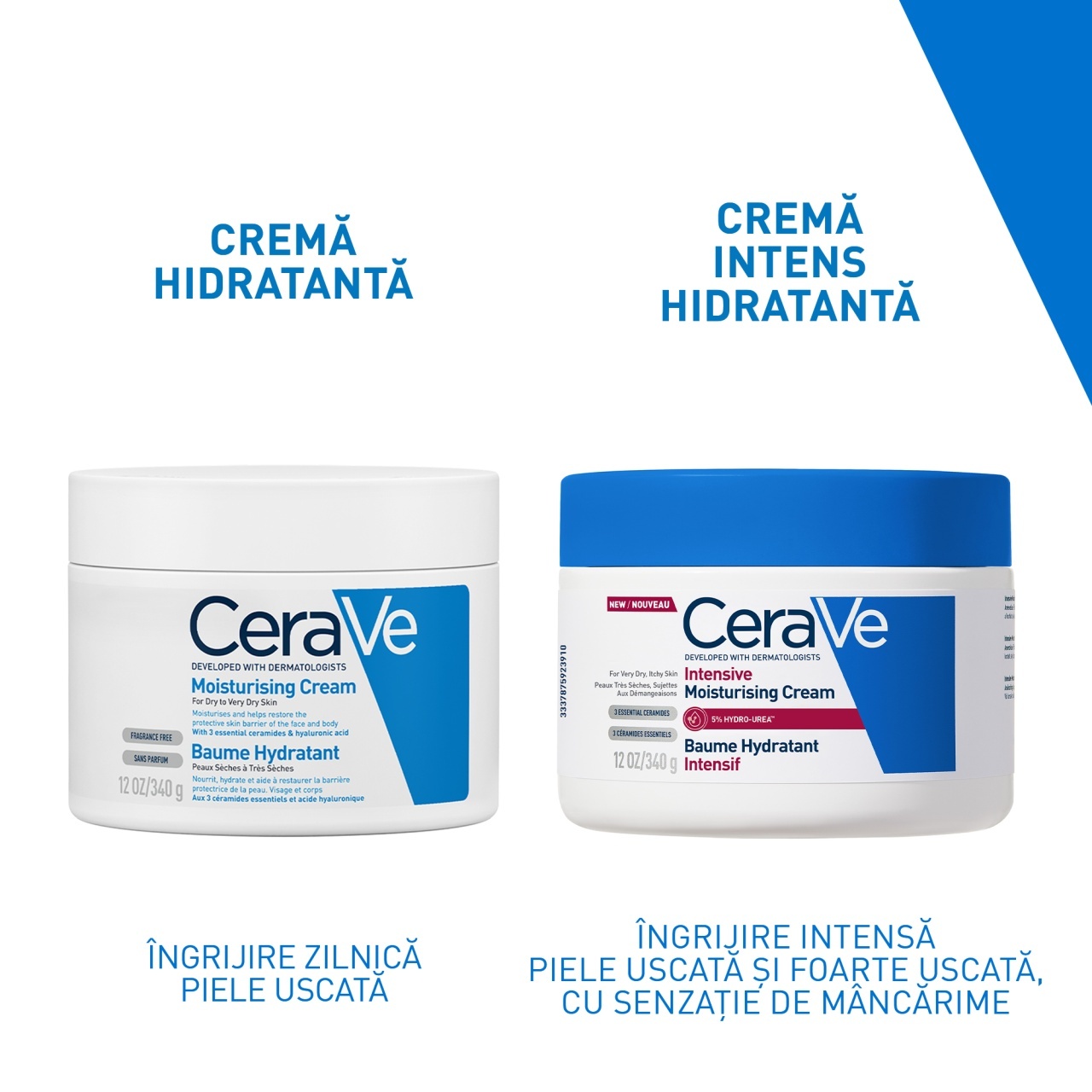 CeraVe crema intens hidratanta cu 5% hidro-uree, 340 g