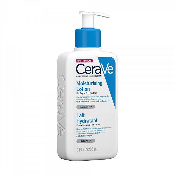 CeraVe lotiune hidratanta pentru fata si corp, piele uscata, 236 ml