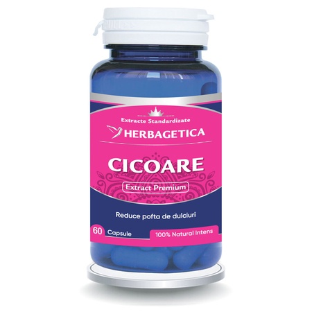 Cicoare extract, 60 capsule, Herbagetica