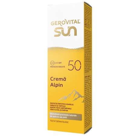 Cremă de față cu SPF 50 Alpin Sun, 50 ml, Gerovital