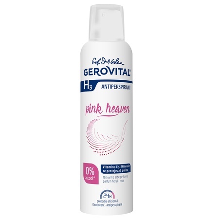 Deodorant Antiperspirant Pink Heaven H3, 150 ml, Gerovital