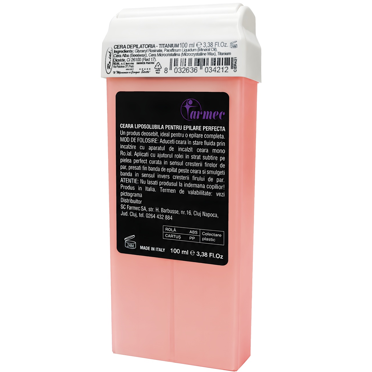 Farmec Rezervă Ceară Liposolubilă Roz pentru Epilare, 100 ml