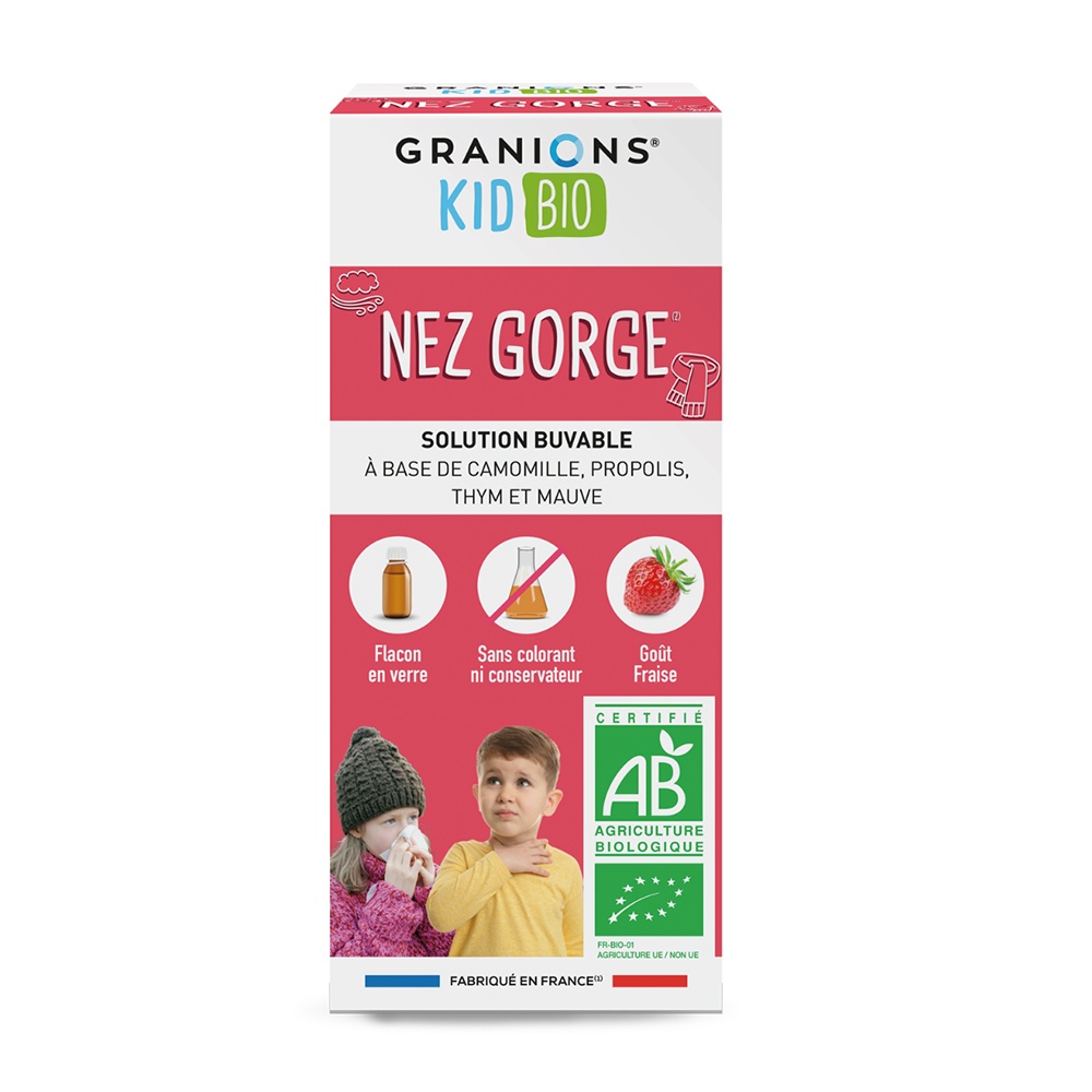 Granions LGN Kid Bio Nas-Gat sirop pentru copii, aroma de capsuni, 125 ml