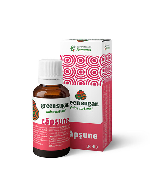 Green sugar lichid capsuni x 50ml