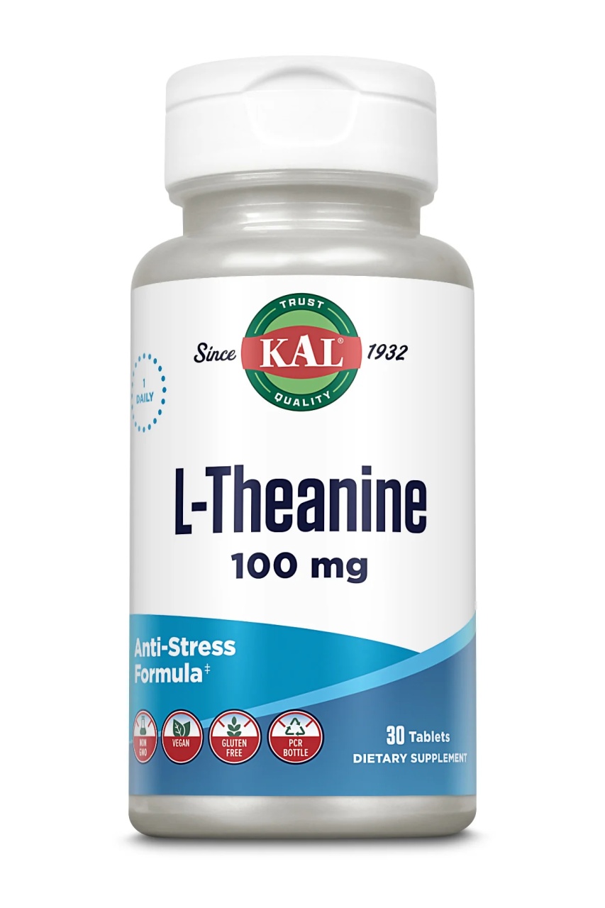 L-Theanine 100mg Kal - Reducere Stres și Relaxare Mentală