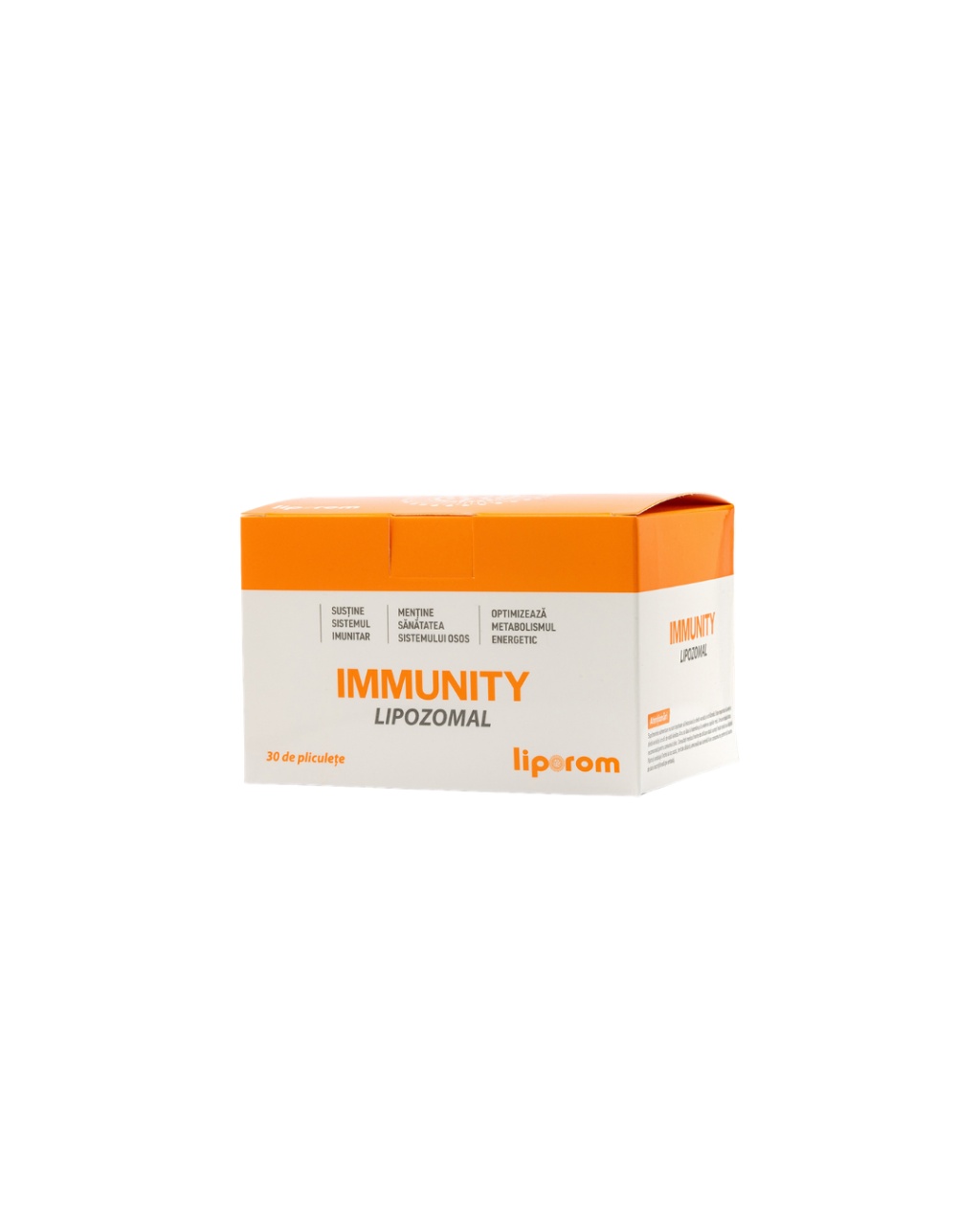 Liporom Immunity lipozomal cu vitamina C, D3, zinc si vitamine B, 30 plicuri