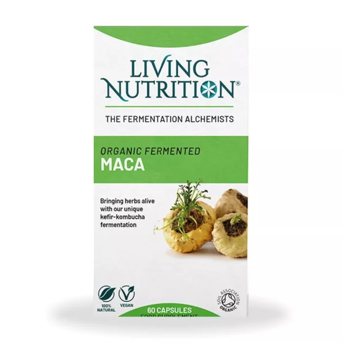 Maca organic fermented 600 mg, 60 capsule, living nutrition