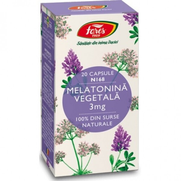 Melatonina vegetala 3mg x 20cps (fares)