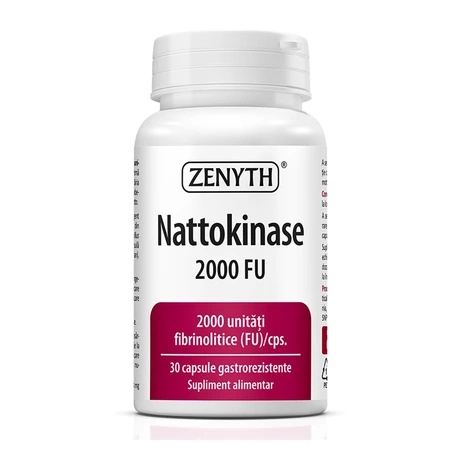 Nattokinase 2000 FU - 30 Capsule Gastrorezistente pentru Sănătatea Cardiovasculară