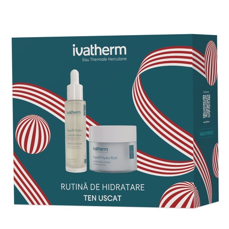 Pachet Aquafil Hydra: Ser 30ml + Crema Rich 50ml - Ivatherm