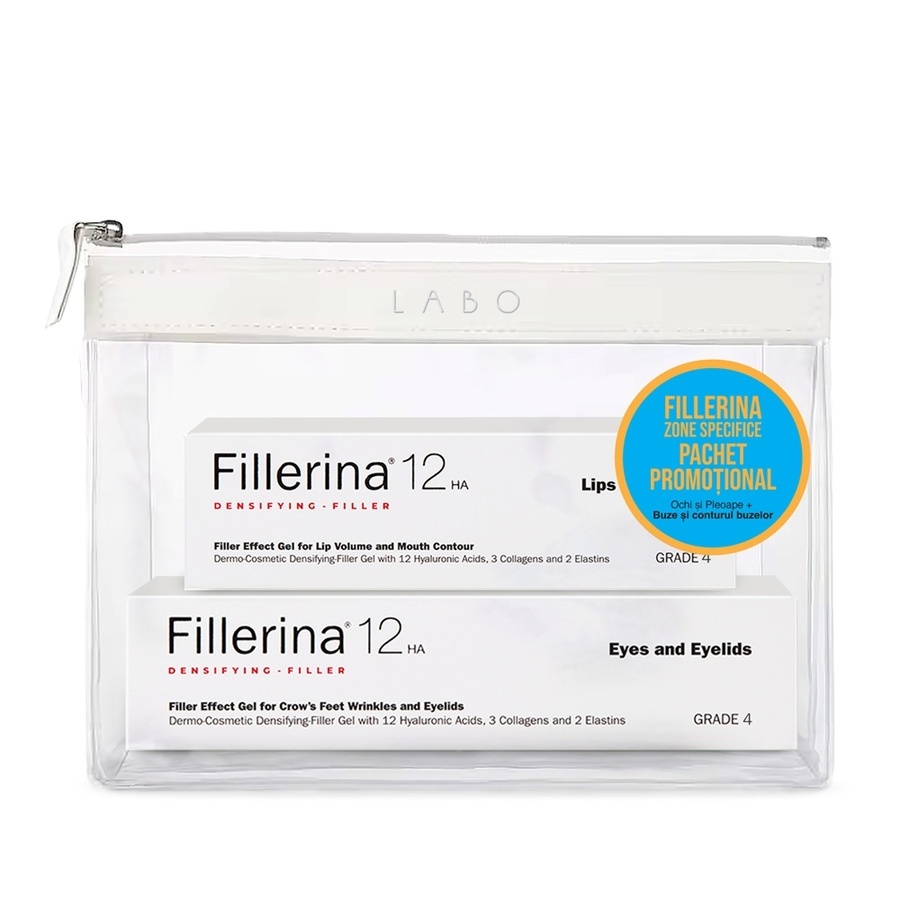 Pachet Fillerina 12HA Grad 4 pentru ochi și buze, 15 ml + 7 ml