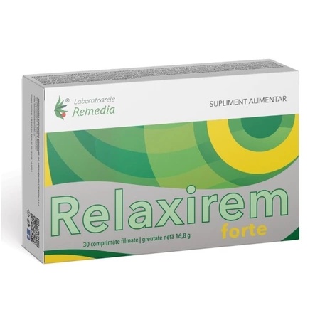 Relaxirem Forte - Supliment Natural pentru Stres și Somn, 30 Capsule