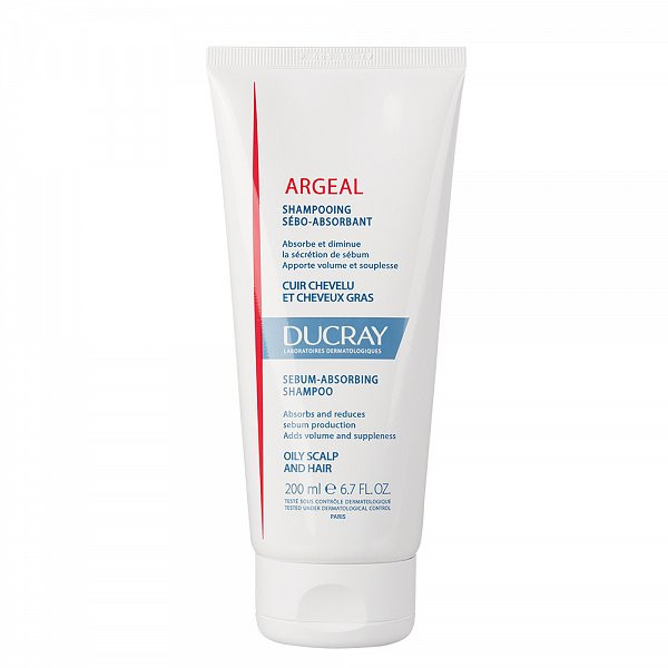 Sampon crema sebo-absorbant pentru par gras argeal, 200 ml, ducray