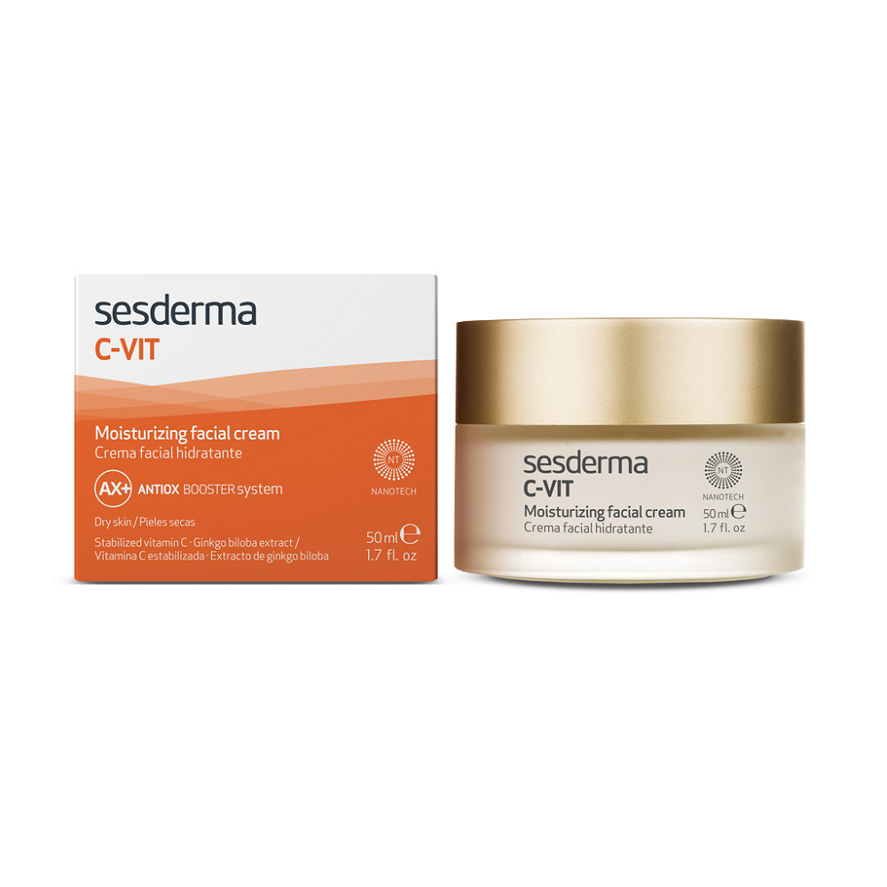 Sesderma C-Vit crema hidratanta cu vitamina C pentru ten uscat, 50 ml