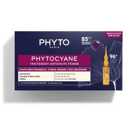 Tratament pentru caderea ocazionala a parului la femei phytocyane, 12 x 5 ml, phyto