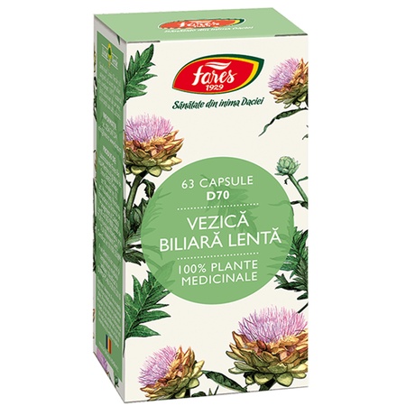 Vezică Biliară Lentă, D70, 63 capsule, Fares