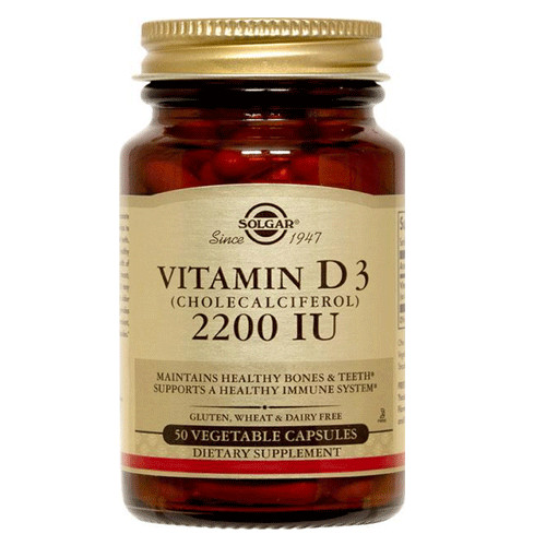 Solgar Vitamin D3 2200 UI, 50 Capsule Vegetale