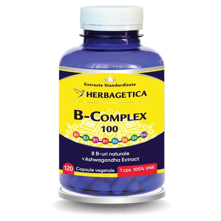 B-Complex 100, 120 capsule, Herbagetica