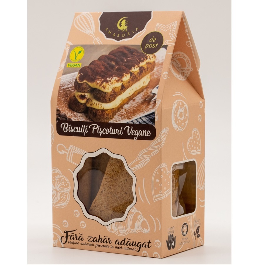 Biscuiți piscoturi vegane, 130 g, Hiper Ambrozia