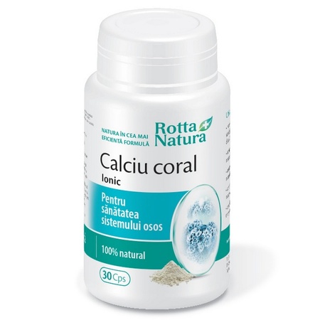 Calciu Coral Ionic, 30 capsule, Rotta Natură