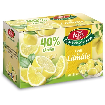 Ceai cu lămâie 40%, 20 plicuri, Fares
