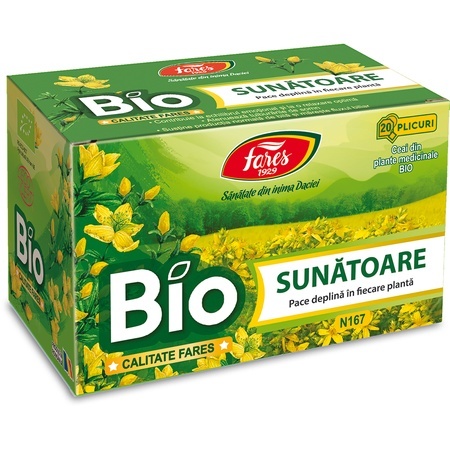 Ceai de sunatoare Bio N167, 20 plicuri, Fares