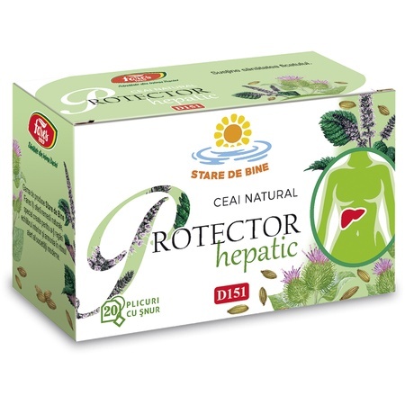 Ceai Protector Hepatic, D151, 20 plicuri, Fares