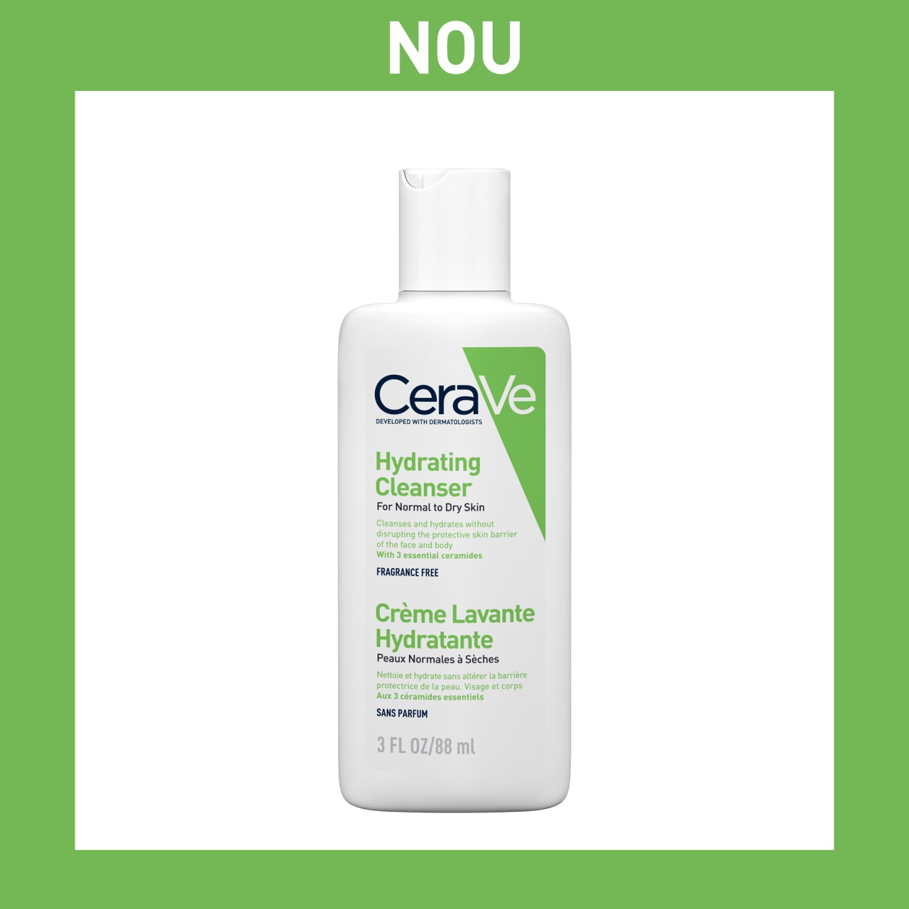 CeraVe Gel de Spalare Hidratant 88ml - Curățare Delicată pentru Piele Normală/Uscată