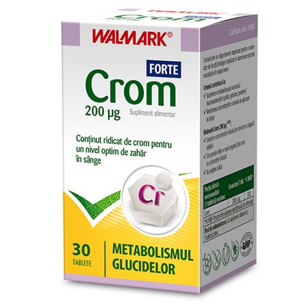 Crom Forte 30 tablete - Slăbire și Controlul Greutății | Walmark
