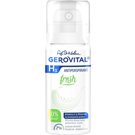 Deodorant antiperspirant H3 Classic Fresh, 40 ml, Gerovital
