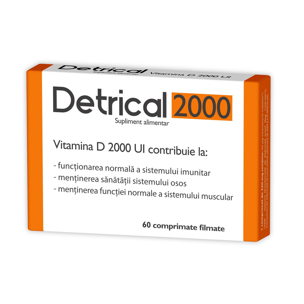 Zdrovit Detrical Vitamina D 2000UI, 60 comprimate