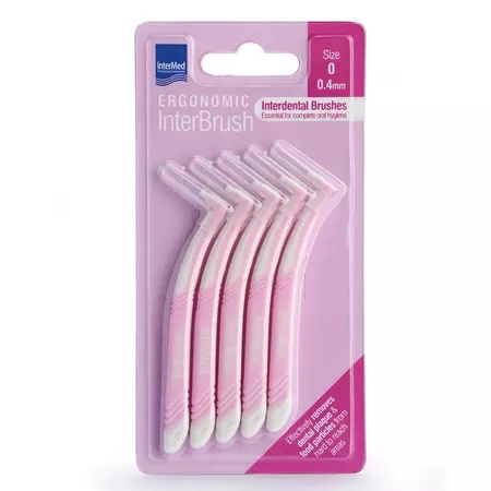 Ergonomic periuta interdentara 0,4 mm , 5 bucati