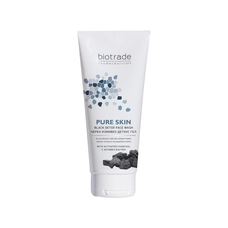 Gel negru detox de curatare pure skin, 200 ml, biotrade