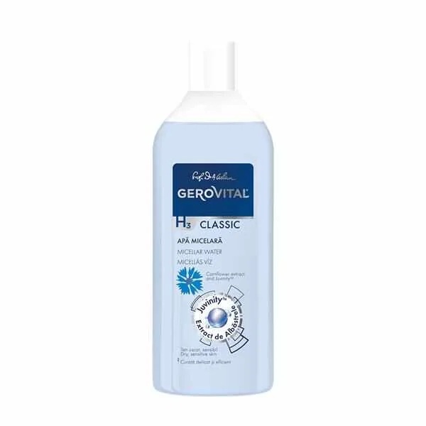 Gerovital H3 Classic apa micelara cu albastrele si Juvinity, 400 ml