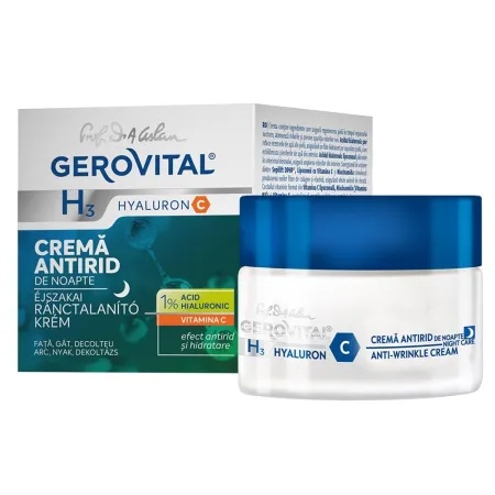 Gerovital H3 Hyaluron C crema antirid de noapte, 50 ml