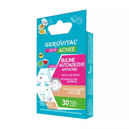 Gerovital Stop Acnee buline autoadezive cu acid salicilic, 30 bucati