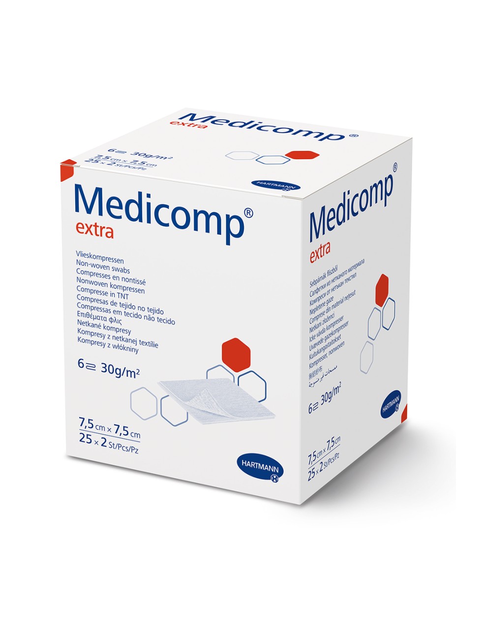 Hartmann medicomp extra 7,5/7,5cm x 25bc