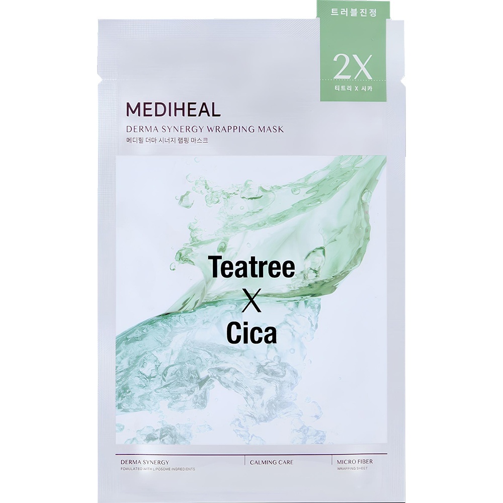 Mediheal Derma Synergy Wrapping Mask Tea Tree x Cica, masca calmanta, 25 ml