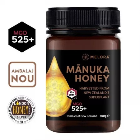 Miere de Manuka Melora MGO 525+ (UMF 15+), Noua Zeelanda, 500 g