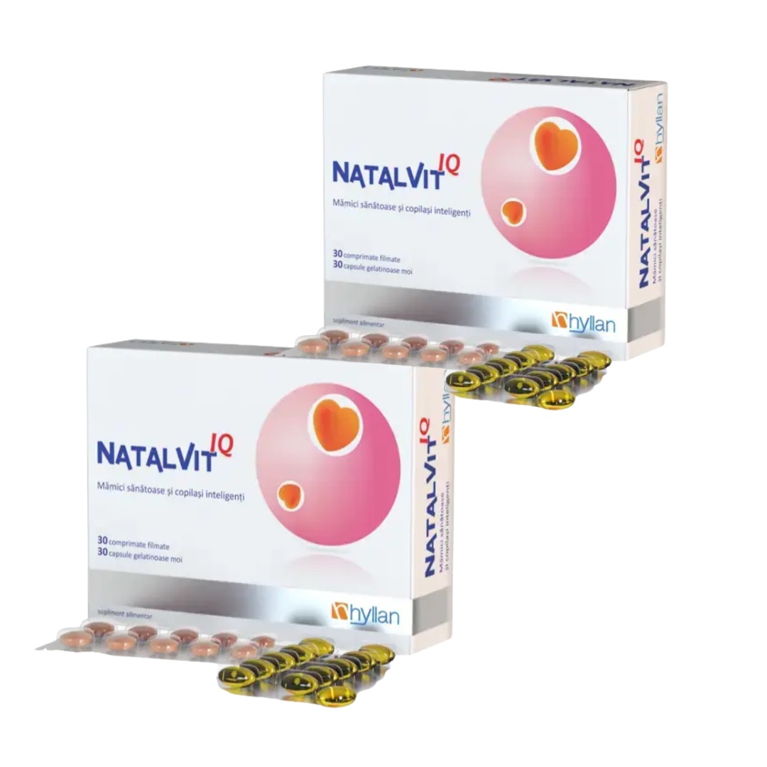 Natalvit Iq 30 x capsule + 30cpr Pachet Promotional 1+1 Hyllan
